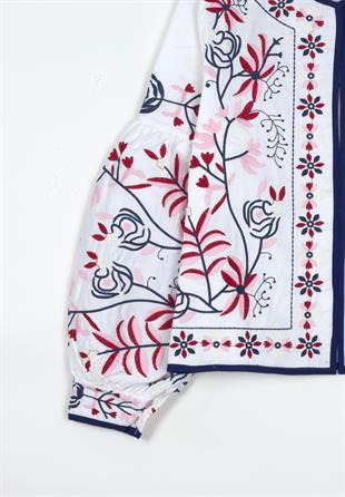Etnik Ceket Beyaz