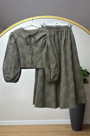 Etnik Desen Takım Haki 