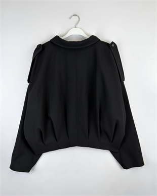 Fermuarlı Bomber ceket Siyah 