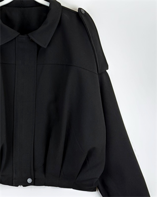 Fermuarlı Bomber ceket Siyah 