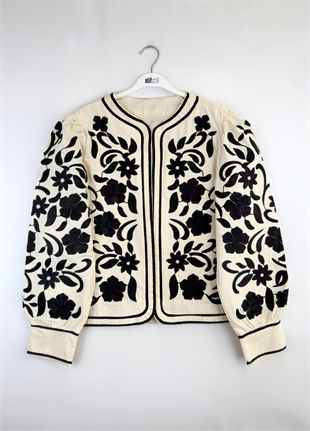 Flower Ceket Bej