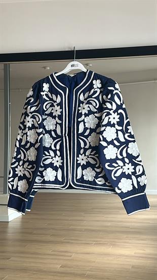 Flower Ceket Lacivert 