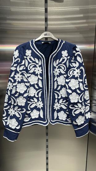 Flower Ceket Lacivert 