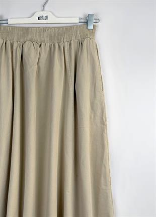 Gabardin Etek Bej