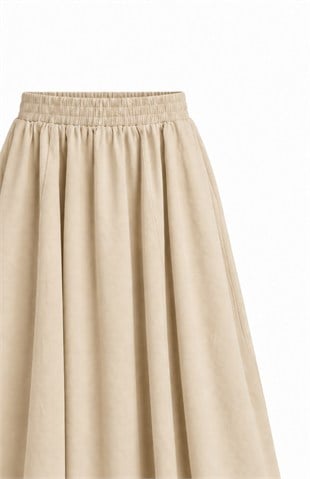 Gabardin Etek Bej