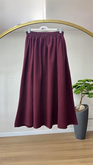 Gabardin Etek Bordo