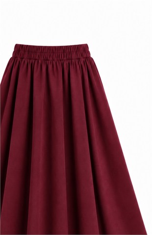 Gabardin Etek Bordo