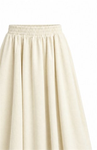 Gabardin Etek Ekru
