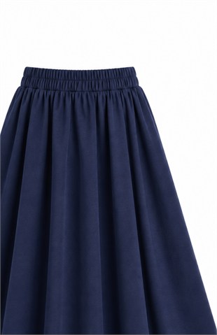 Gabardin Etek Lacivert