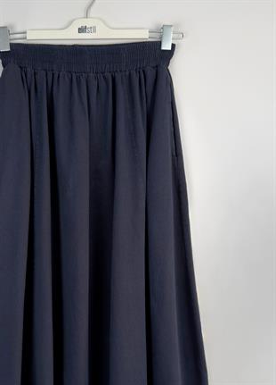 Gabardin Etek Lacivert