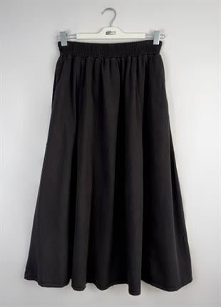 Gabardin Etek Siyah