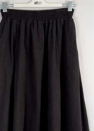 Gabardin Etek Siyah