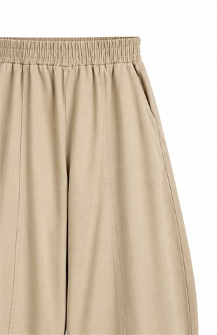 Gabardin Şalvar Pantolon Bej