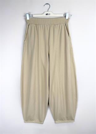 Gabardin Şalvar Pantolon Bej