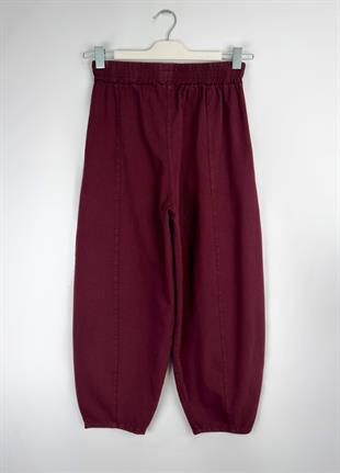 Gabardin Şalvar Pantolon Bordo 