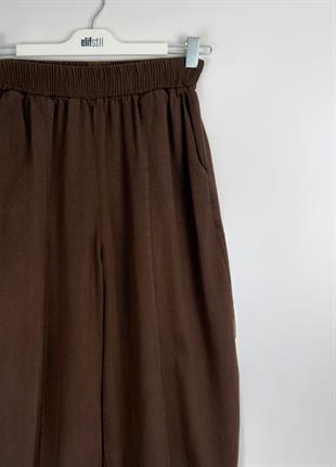 Gabardin Şalvar Pantolon Kahve