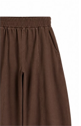 Gabardin Şalvar Pantolon Kahve