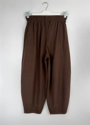 Gabardin Şalvar Pantolon Kahve