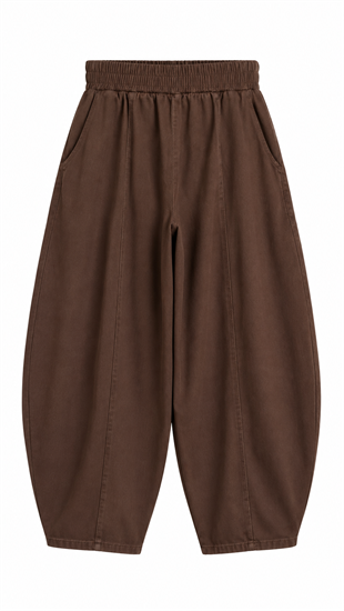 Gabardin Şalvar Pantolon Kahve