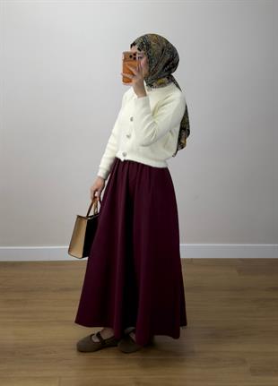 Ham Keten Etek Bordo 