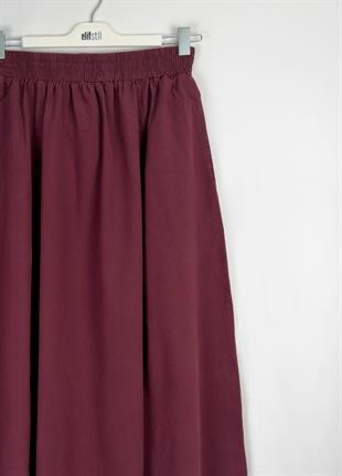 Ham Keten Etek Bordo 