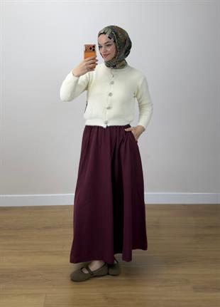 Ham Keten Etek Bordo 
