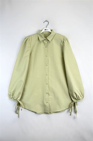 Kolu Bağlamalı Gömlek Yeşil