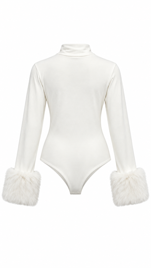 Kolu Kürklü Body Ekru