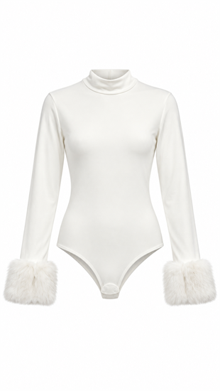 Kolu Kürklü Body Ekru