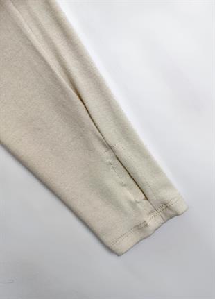 Lira Parmak Geçmeli Body Bej 