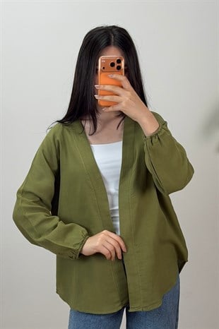 Müslin Kimono Haki