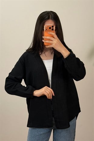 Müslin Kimono Siyah 
