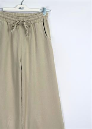 Narda Gabardin Bol Pantolon Bej 