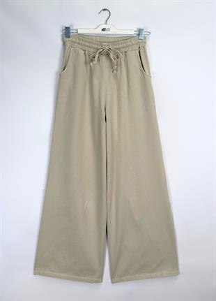 Narda Gabardin Bol Pantolon Bej 