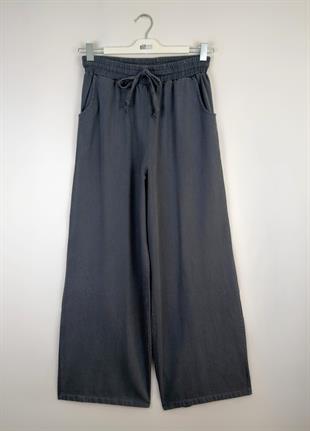 Narda Gabardin Bol Pantolon Füme 