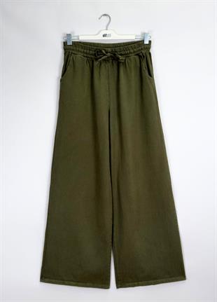 Narda Gabardin Bol Pantolon Haki 