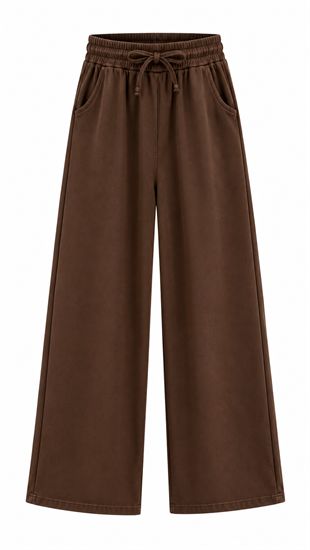 Narda Gabardin Bol Pantolon Kahve  