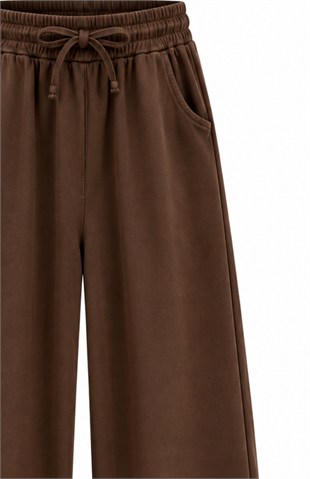 Narda Gabardin Bol Pantolon Kahve  
