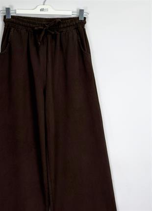 Narda Gabardin Bol Pantolon Kahve  