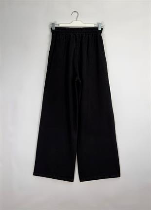 Narda Gabardin Bol Pantolon Siyah 