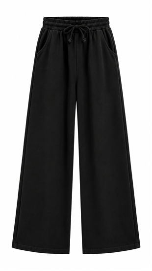 Narda Gabardin Bol Pantolon Siyah 