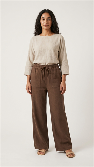 Noya Gabardin Pantolon Kahve 