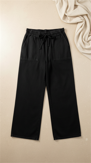 Noya Gabardin Pantolon Siyah 