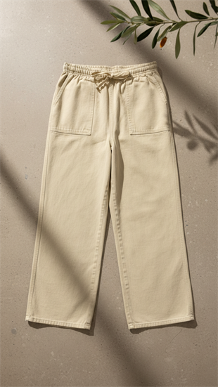 Noya Gabardin Pantolon Taş