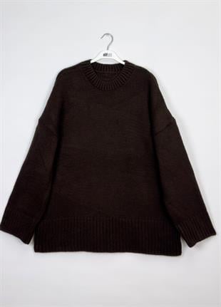 Oversize Kazak Acı Kahve  