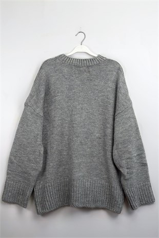 Oversize Kazak Gri 