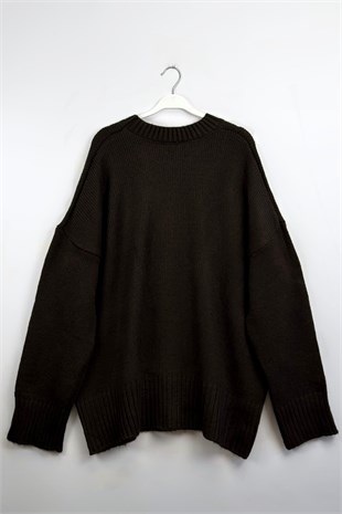 Oversize Kazak Kahve 