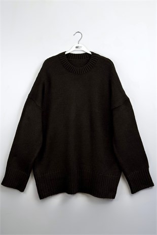 Oversize Kazak Kahve 