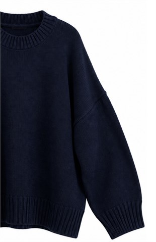 Oversize Kazak Lacivert 