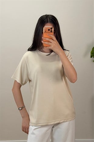 Oys Basıc Tshirt Bej